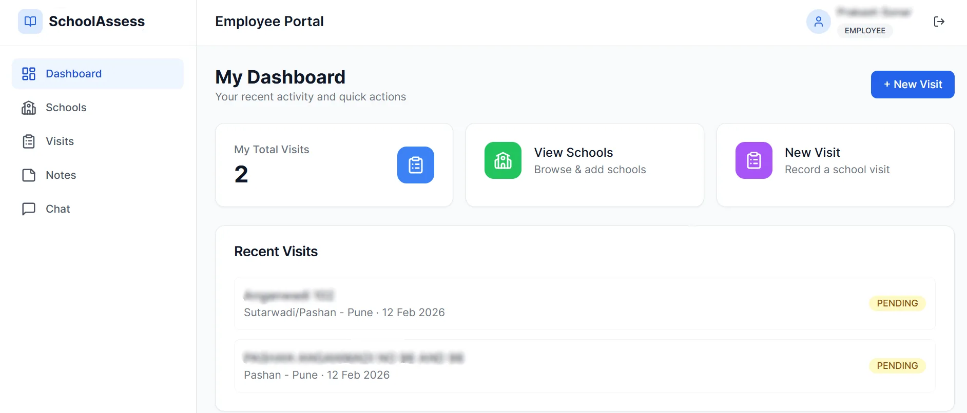 School Assessment Platform screenshot 2
